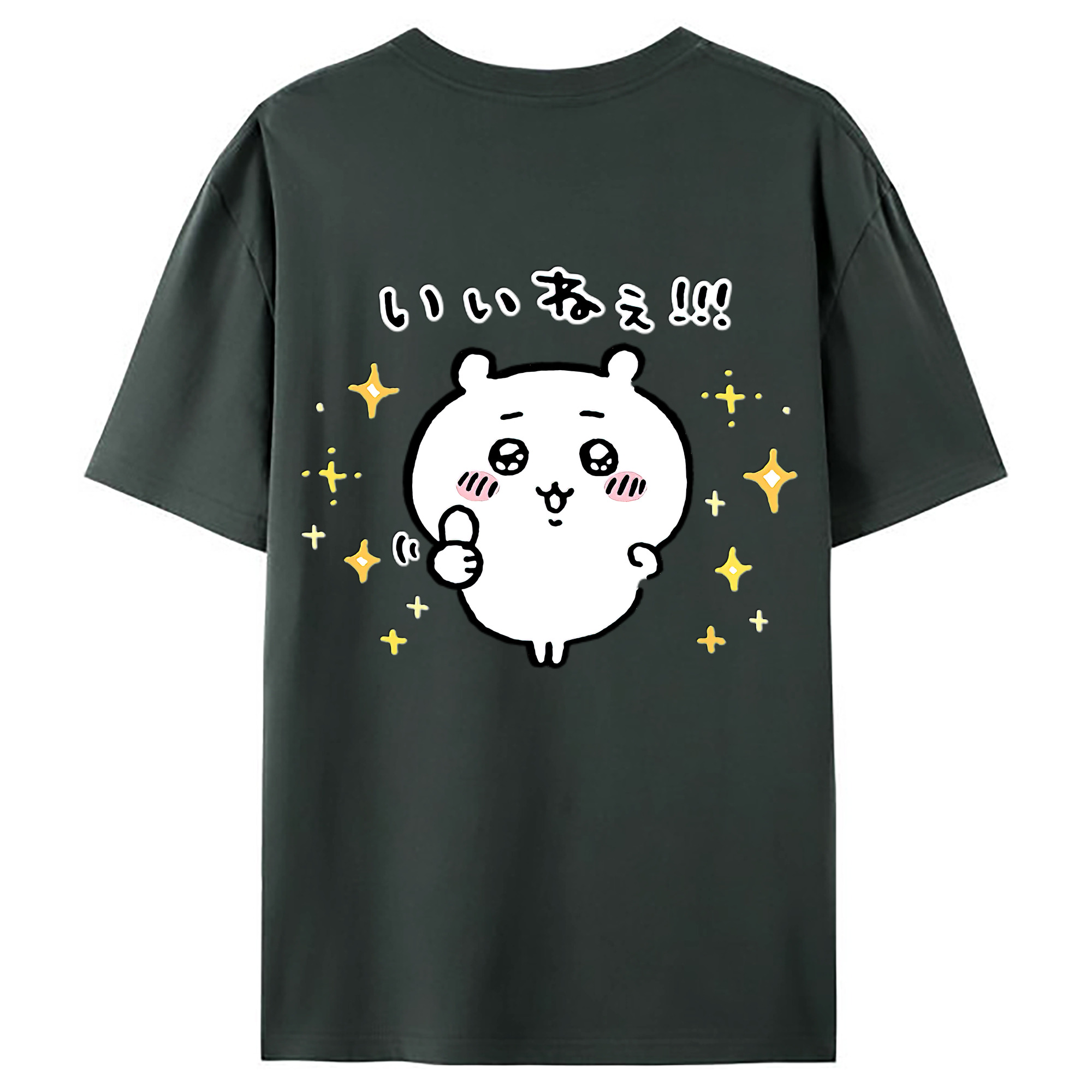（画像用） ちいかわ ちいかわ Chii-kawa chiikawa 綿100％ メンズ半袖Tシャツ（バックプリント） 通気性